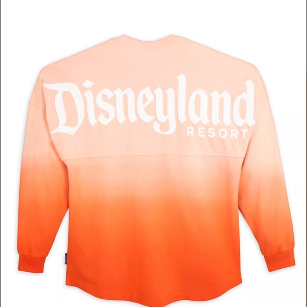 Disney Peach Ombre Long Sleeve Tee with White Logo
